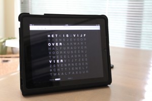 Photo of the clock on an iPad